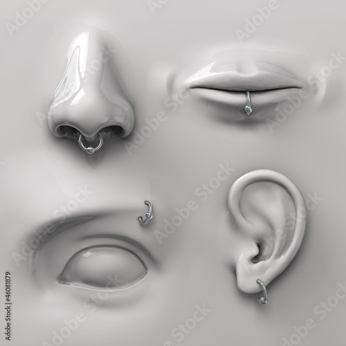 parts of the face with piercing