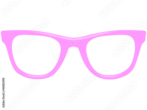 Rosa Vektor Nerdbrille von vorne