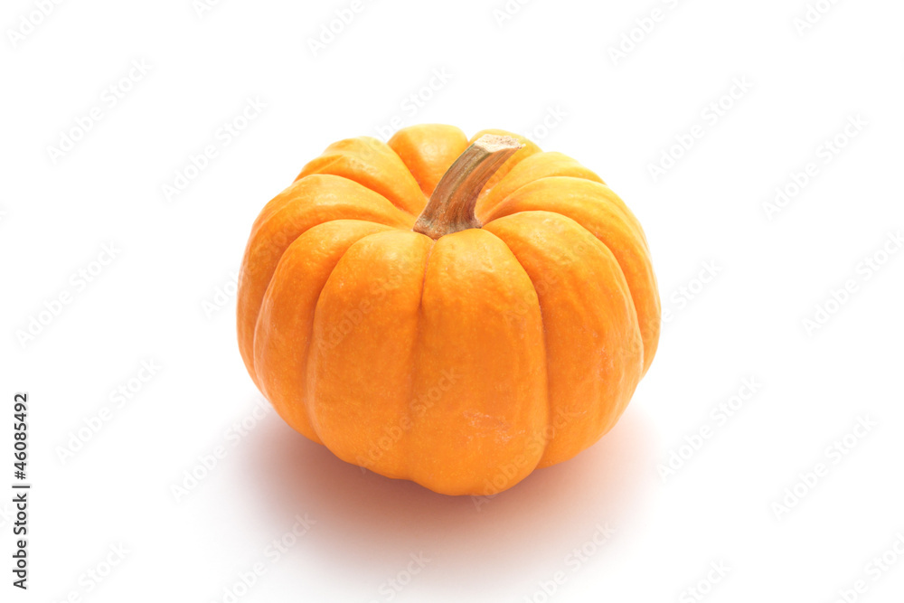Obraz premium Orange Pumpkin on white background