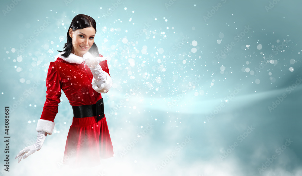 Portrait of girl wearing santa claus clothes Portrait of girl wearing santa claus clothes