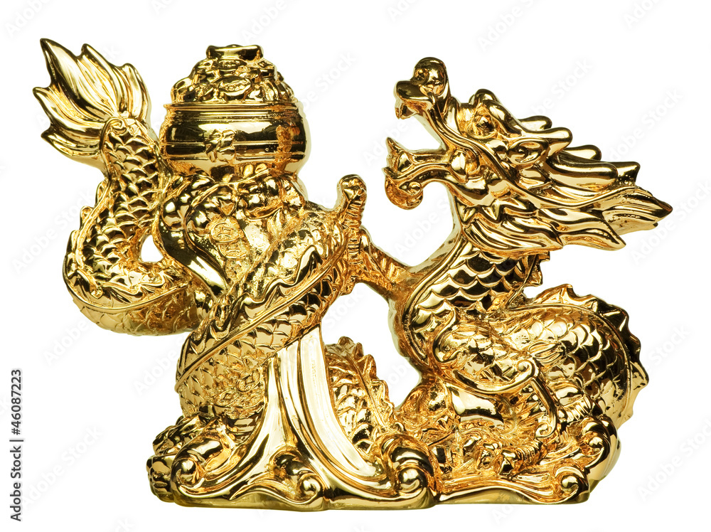 Fototapeta premium Gold dragon