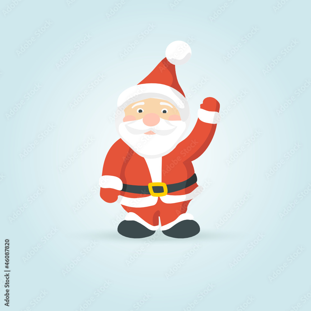 Weihnachtsmann winkelnd, Hintergrund Weihnachtsmann winkelnd, Hintergrund