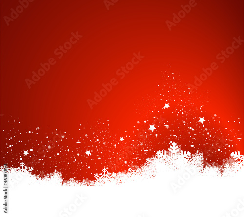weihnachtlicher roter Hintergrund mit Schneeflocken