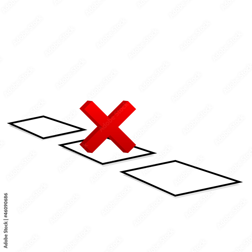 Fototapeta premium red ticking vector silhouette illustration