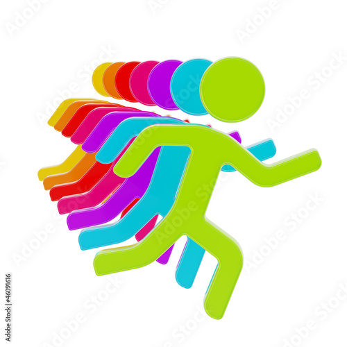 Group of symbolic human fig...