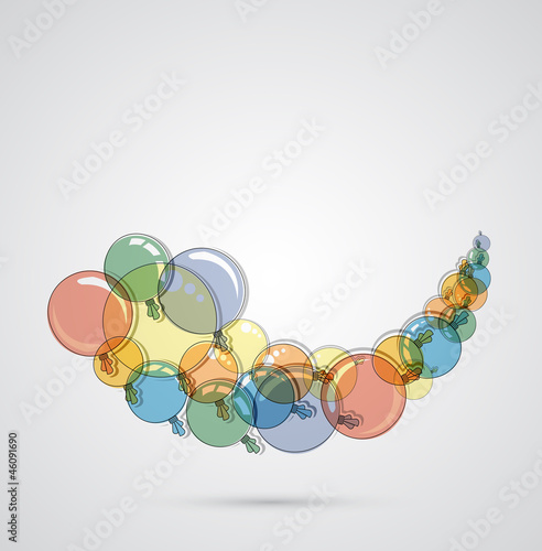 Abstract color shiny balloons background