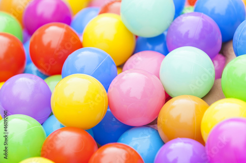 Colorful Plastic Balls Background