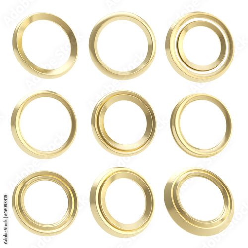 Golden round circle empty c...