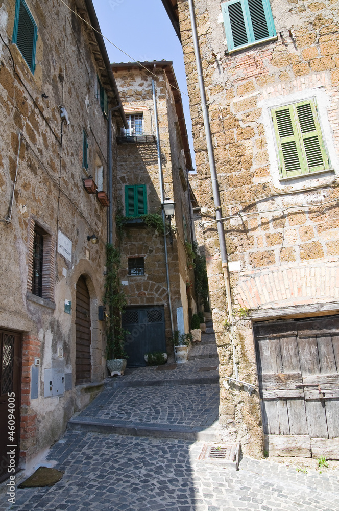 Alleyway. Capranica. Lazio. Italy.