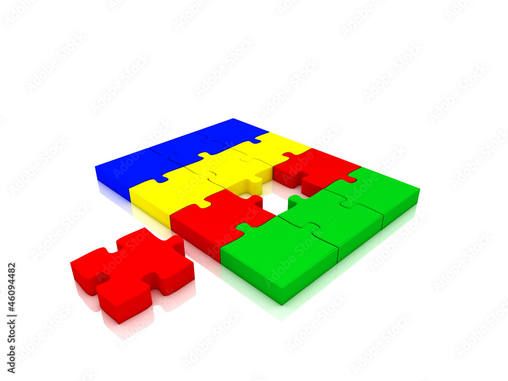 illustration of piece of jigsaw puzzle showing business content illustration of piece of jigsaw puzzle showing business content