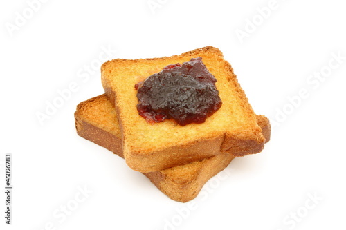 Fette biscottate e marmellata - Bread rusks and jam