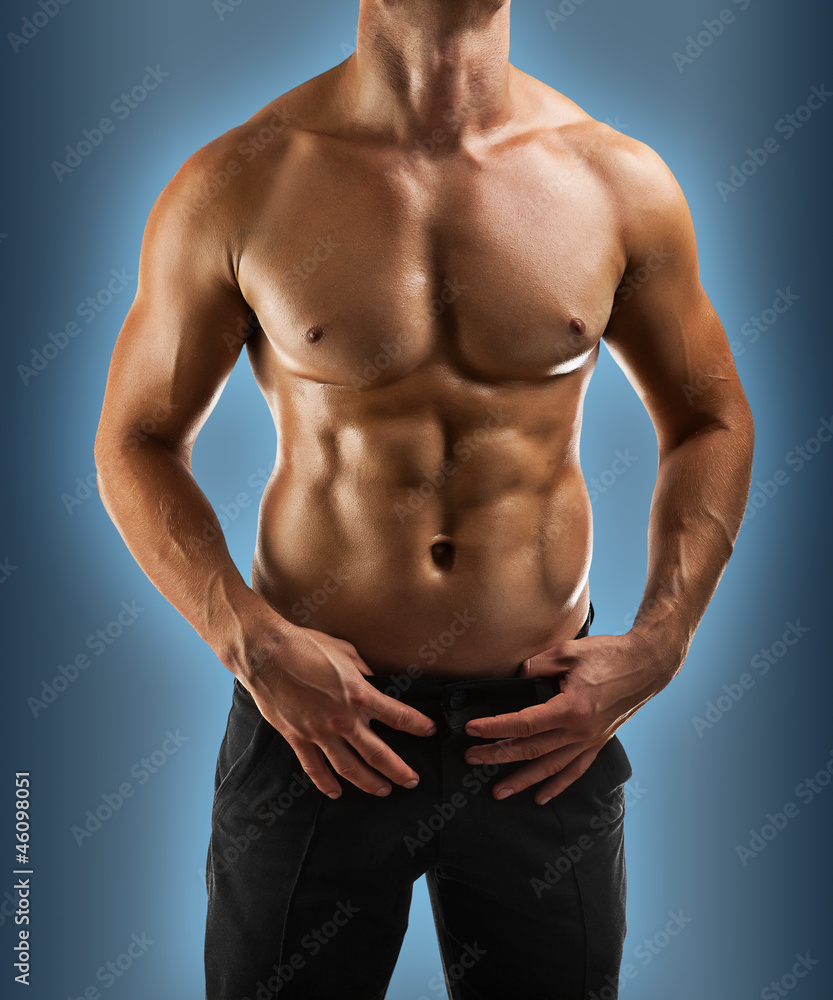 Fototapeta premium muscular male torso close up