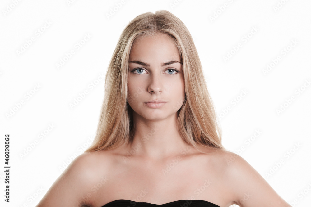 Fototapeta premium Blond beauty on white