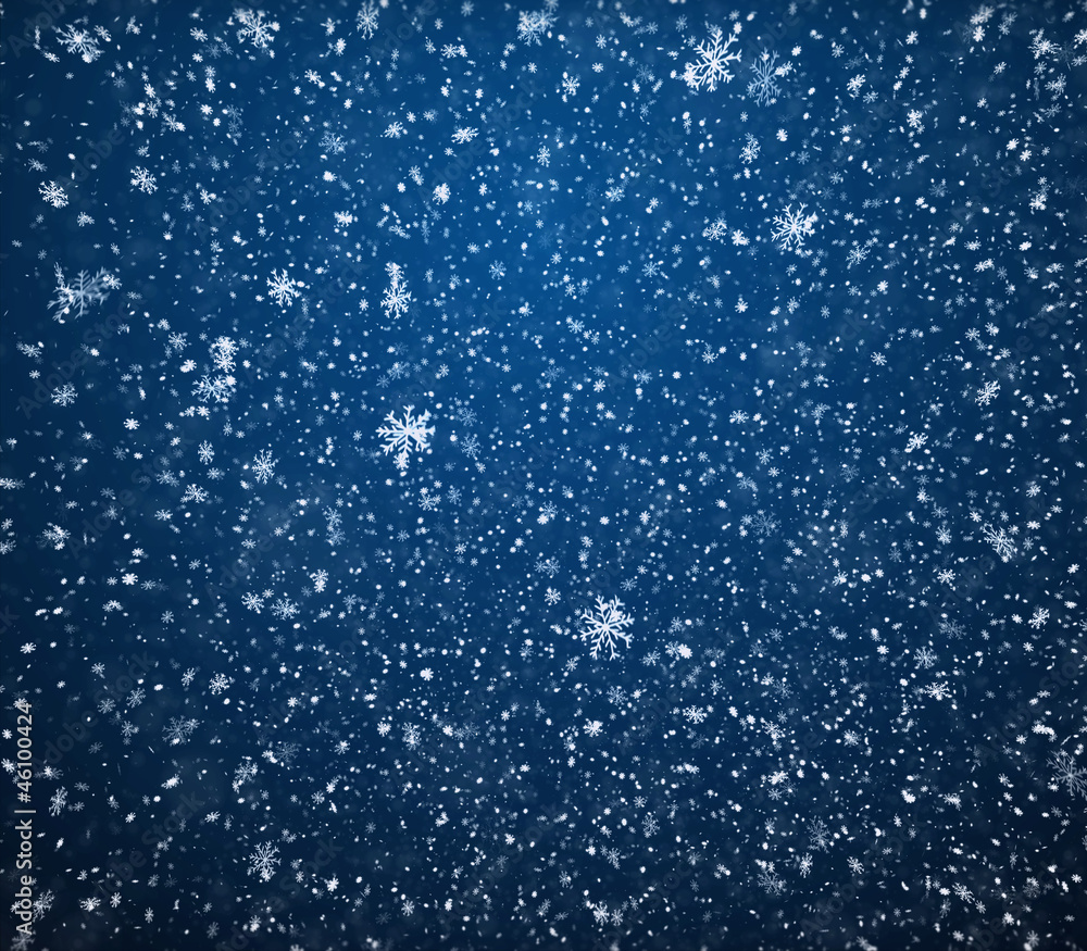 The winter background, falling snowflakes The winter background, falling snowflakes