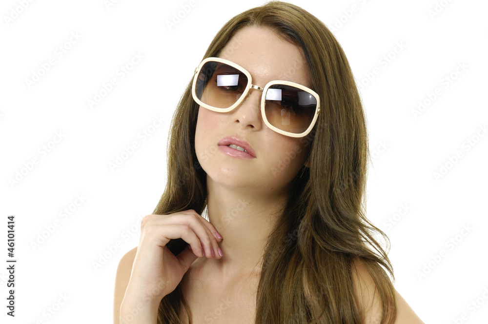photo of fashion sexy blond girl wears sunglasses photo of fashion sexy blond girl wears sunglasses