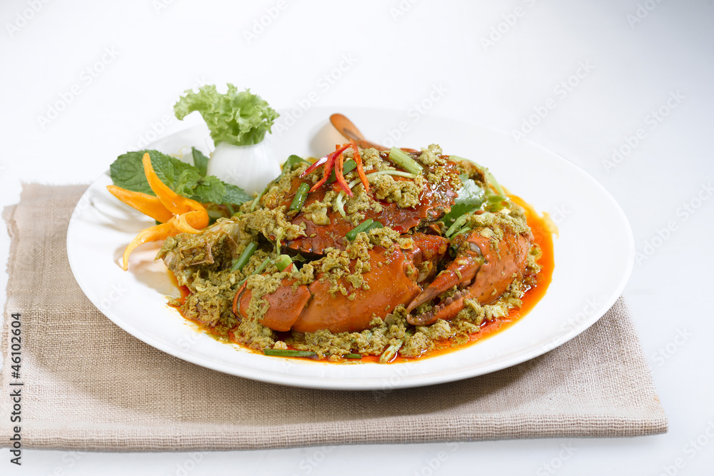 Crabs fried with concentrated gravy and black pepper Crabs fried with concentrated gravy and black pepper