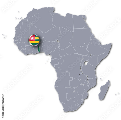 Afrikakarte Togo