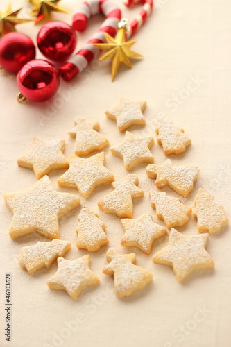 Christmas cookies on white background