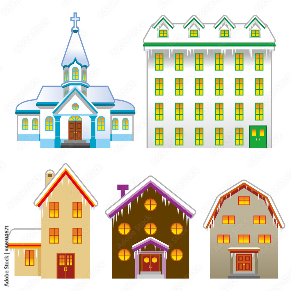 Church and House,Winter season