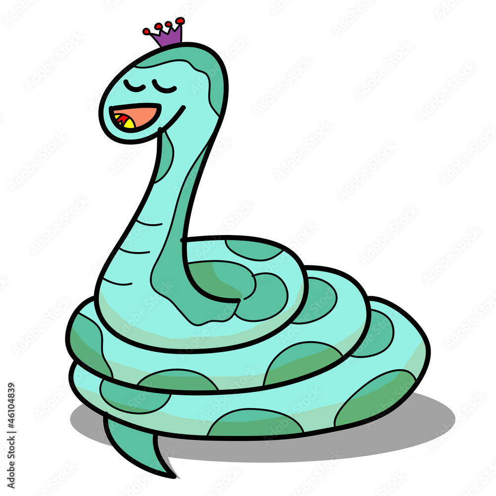 cartoon snake hand drawn symbol of the new year 2013 cartoon snake hand drawn symbol of the new year 2013