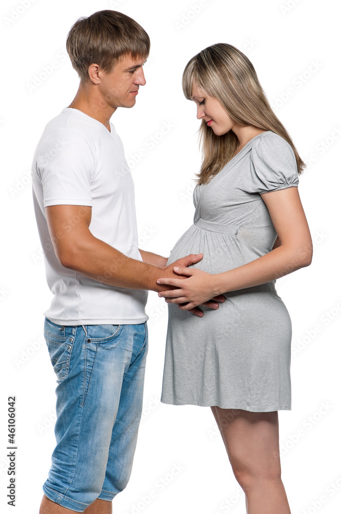 Pregnant woman with husband Pregnant woman with husband