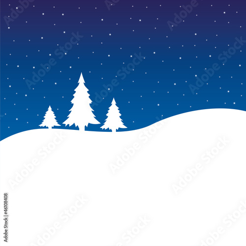 Weihnachten - Hintergrund - B  ume - Sterne - Blau wei  