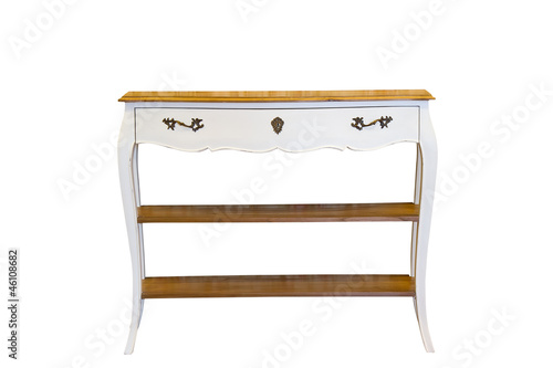  table isolated over white, with clipping path