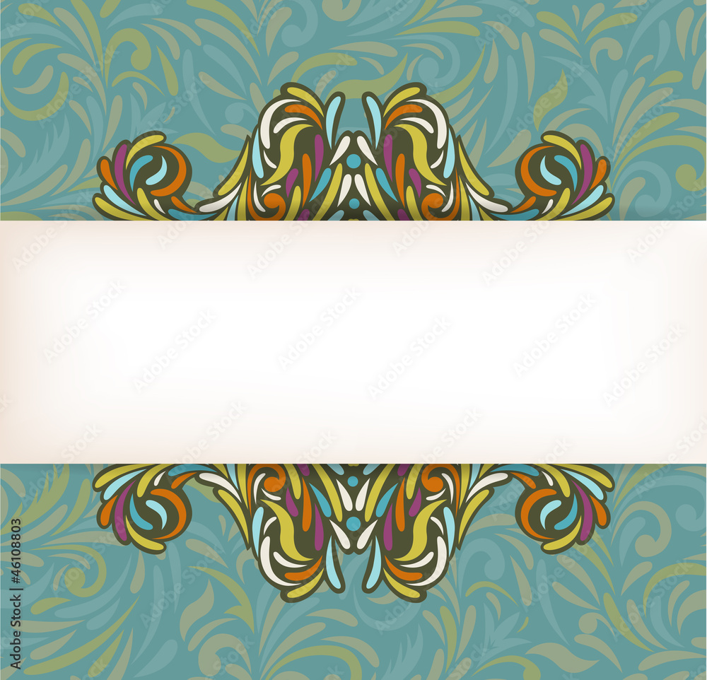 Abstract floral card Abstract floral card