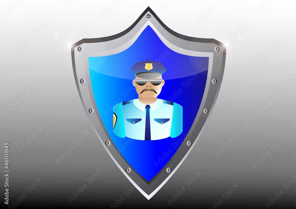 security policeman in uniform and goggles vector security policeman in uniform and goggles vector