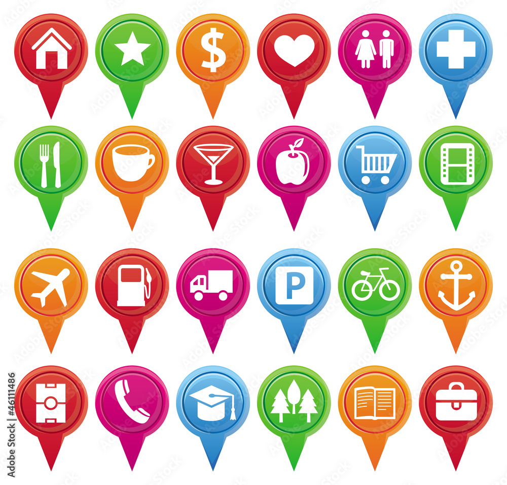 vector markers for map and plan vector markers for map and plan