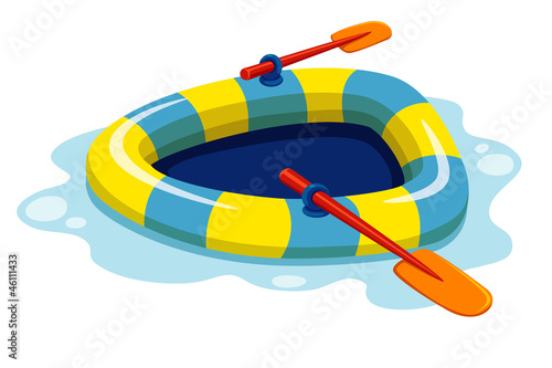 illustration of inflatable boat Vector