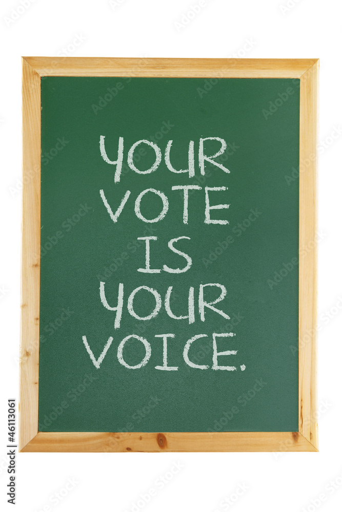 Black Board with Voting Concept