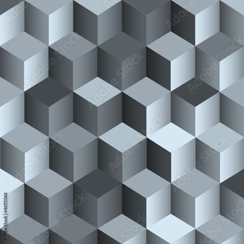 3d monochrome background with cube