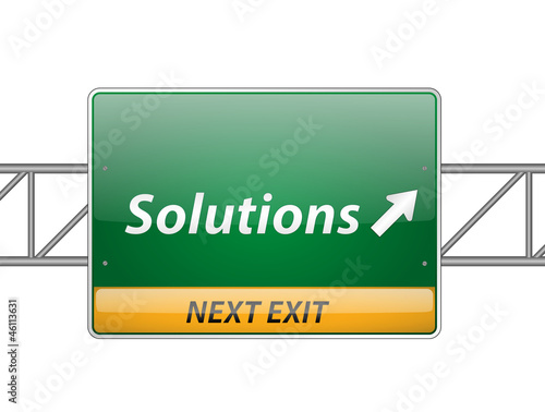 Solutions Freeway Exit Sign