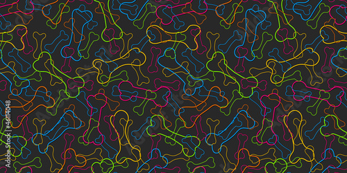 Seamless bone texture patte...