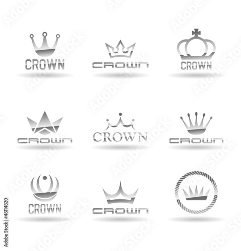 Crown icons set. Vol 2.