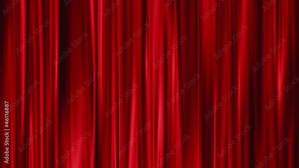 Red Curtains open, white background Red Curtains open, white background