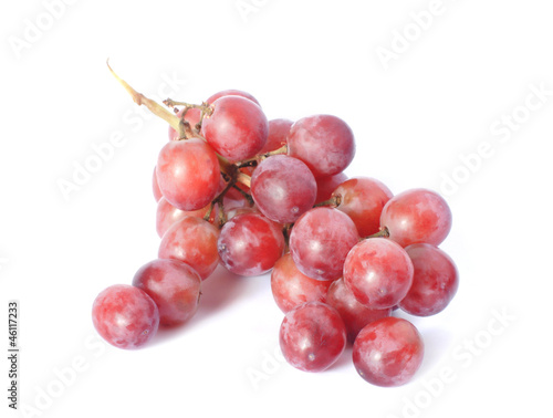 fresh purple grape  on white background