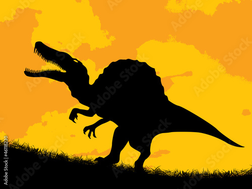 Fototapeta Naklejka Na Ścianę i Meble -  Dinosaur silhouette