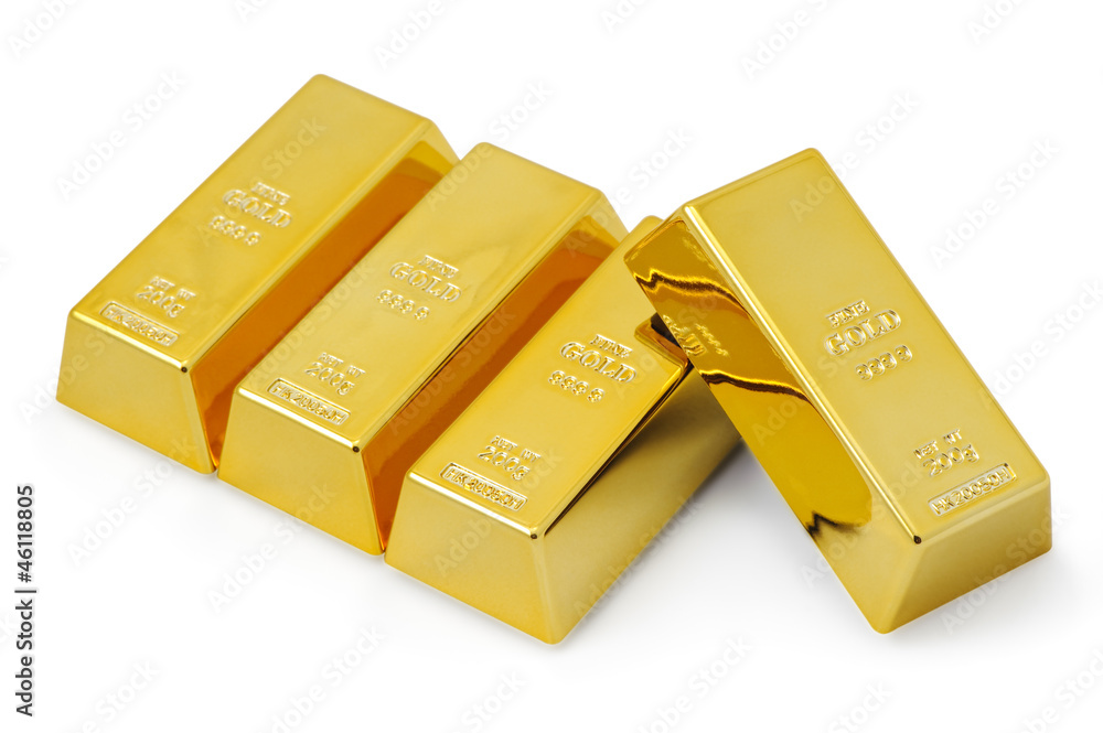 Four gold bars Four gold bars