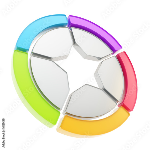 Five sector star emblem dia...