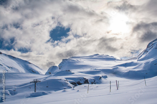 Ski lift in Alps © Anthony Maragou
