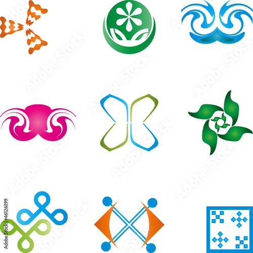 Logo, Abstract Design Elements 2D and 3D