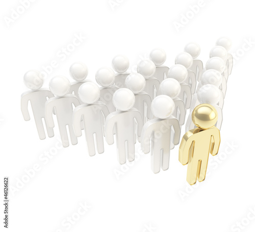 Crowd of symbolic human fig...