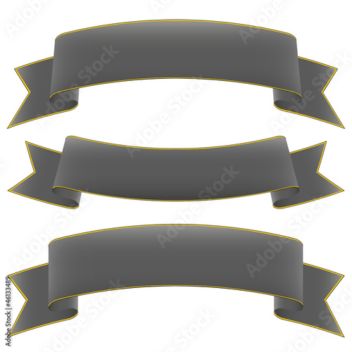 Elegante Banderole, gerollt, geschwungen, gewölbt