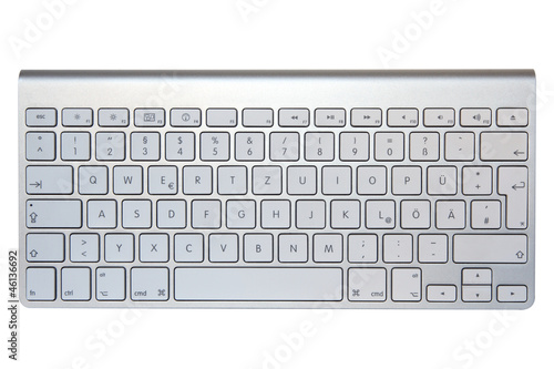 Aluminium wireless computer keyboard