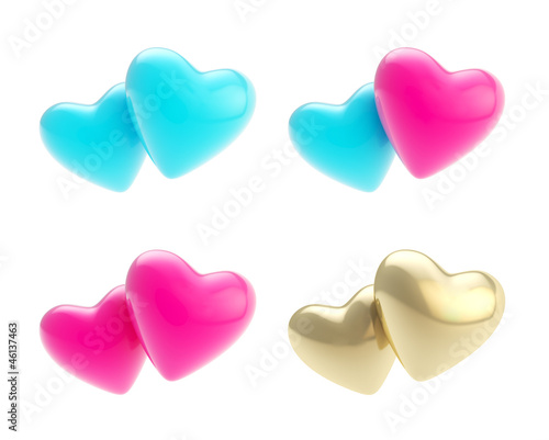 Set of hearts as heterosexu...