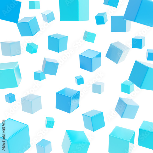 Cube composition over white...