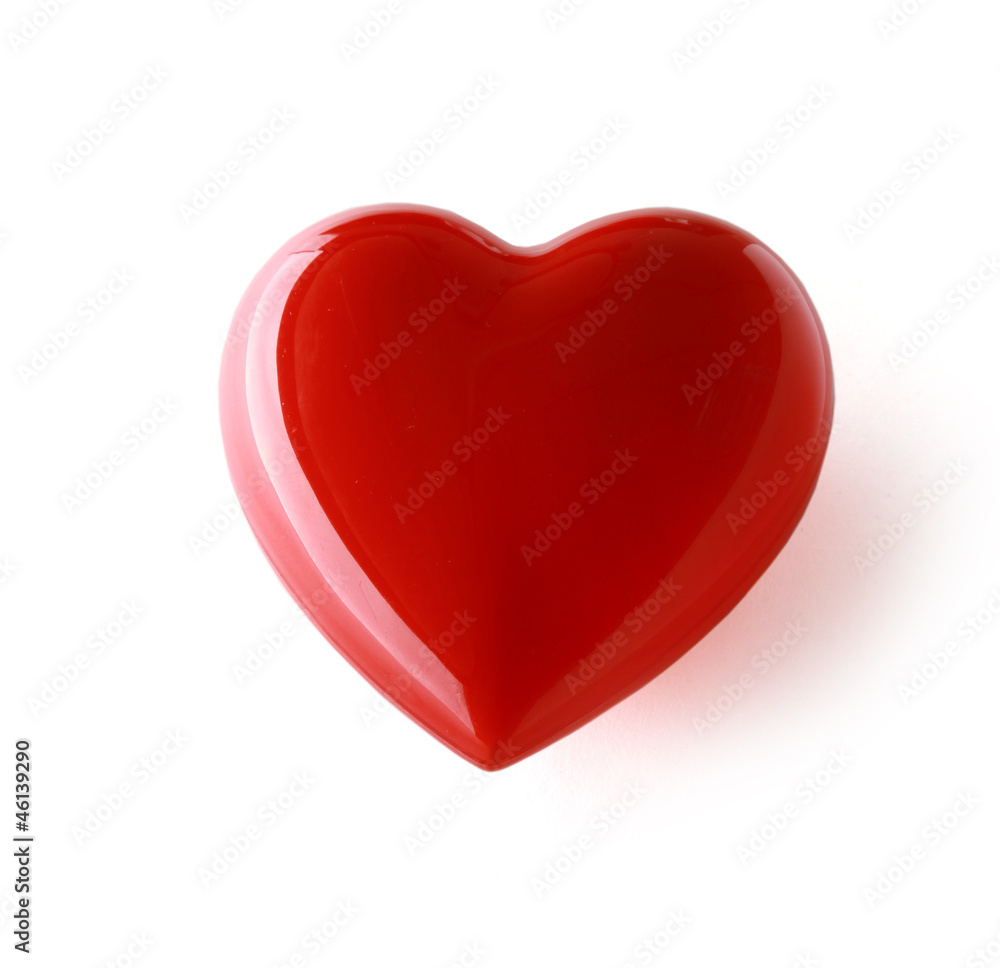 A red heart isolated on white background