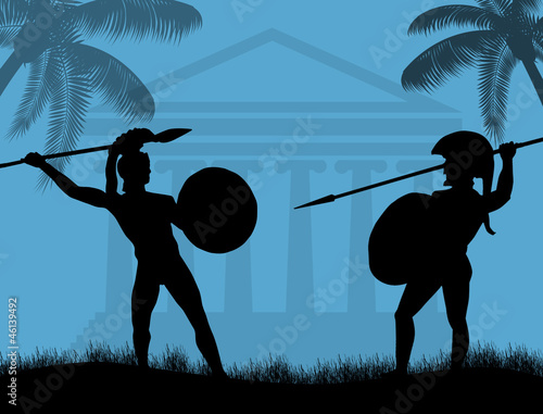 Two ancient greek wariors